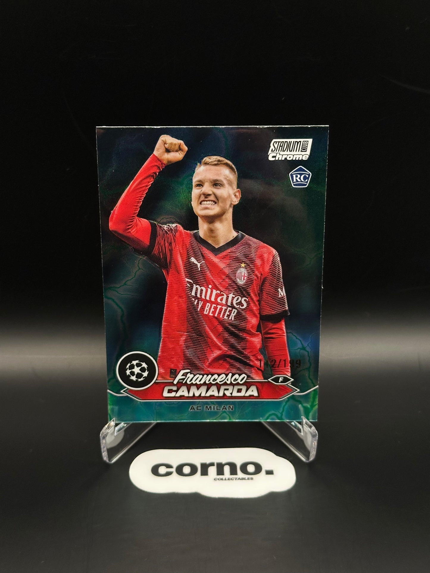 2023-24 Topps Stadium Club Chrome UEFA Club Competitions - Francesco Camarda AC Milan