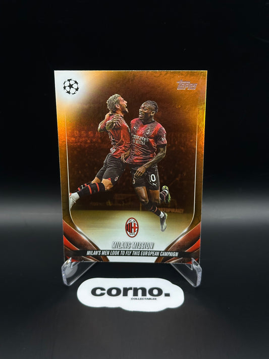 2023-24 Topps UEFA Club Competitions - AC Milan - Milian's Mission - Theo Hernandez & Rafael Leao.